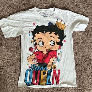 White Vintage Betty Boop Graphic Tee